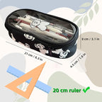 Cute Puppy Japanese Pencil Case Clear Case Large Capacity Canvas PVC Aesthetic - Image 4