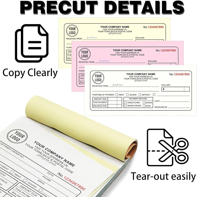 Custom 5.5" x 8.5" Invoice Book - Image 4