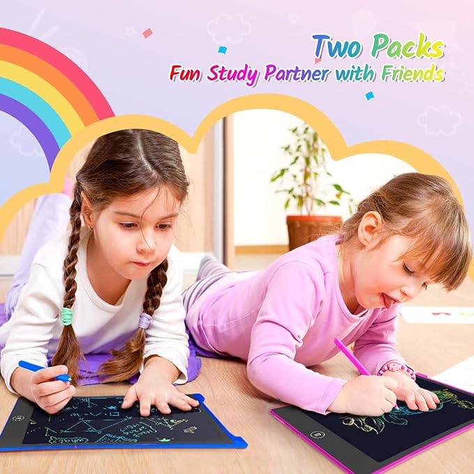 TECJOE 2 Pack LCD Writing Tablet, 10 Inch Colorful Doodle Board Drawing Tablet - Image 6