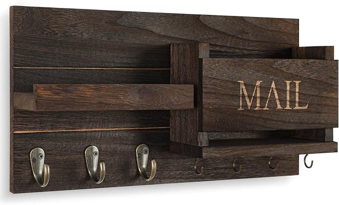 Lwenki Mail Organizer for Wall Mount – Key Holder - Image 2