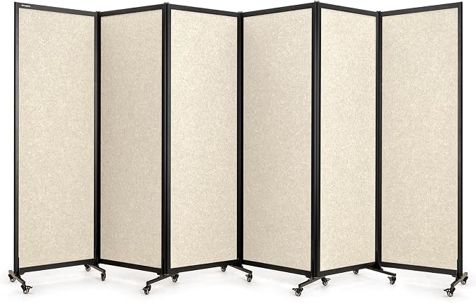 Upgrade Version Room Partition and Divider, Freestanding Rolling Dividers by StrongBird