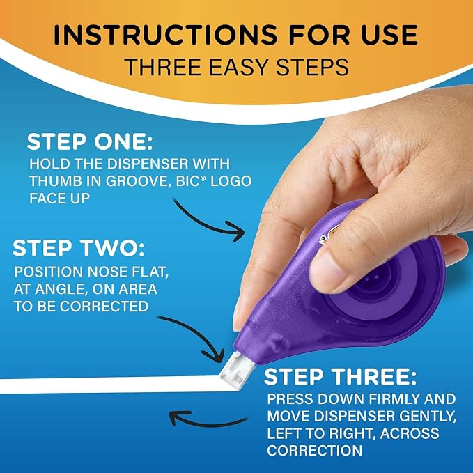 BIC Wite-Out EZ Correct Correction Tape, Tear-Resistant and No Dry Time - Image 6