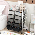 GOFLAME 10-Drawer Rolling Storage Cart, Art Craft Storage Organizer on Wheels - Image 7
