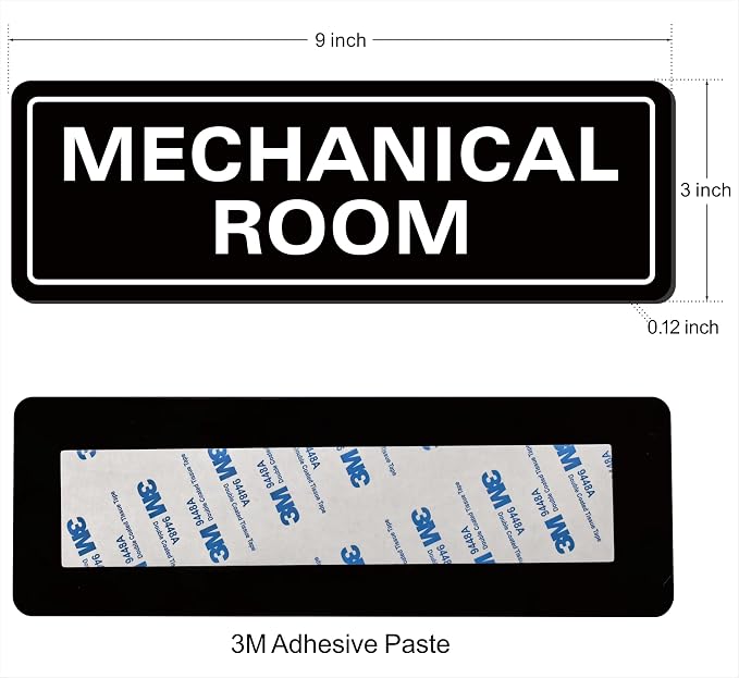 Mechanical Room Sign – Equipment Room Sign, Premium Durable Acrylic Material - Image 2