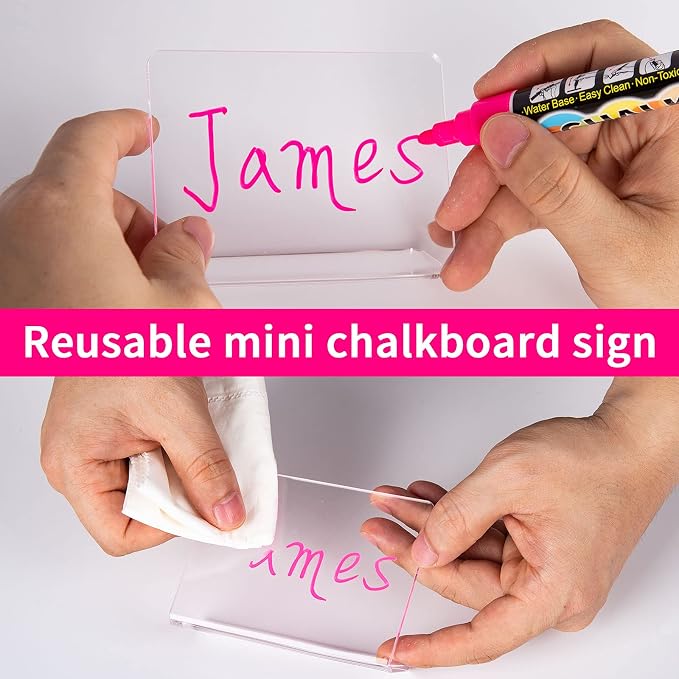 20 Pack Acrylic Mini Chalkboard Signs - Image 4