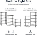 Amazon Basics 3-Shelf Adjustable Heavy Duty Steel Wire Rack Storage Shelving - Image 5