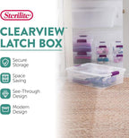 Sterilite 12-Pack 32 Quart ClearView Latch Box, Stackable Organizer Bins - Image 3