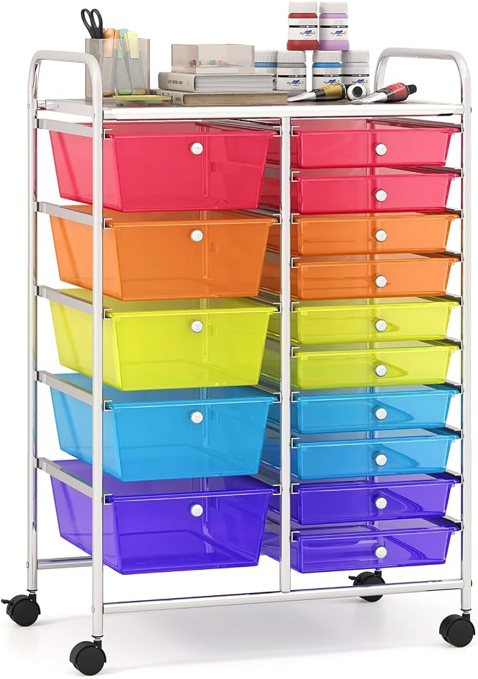 Giantex 15 Drawer Rolling Cart by Giantex