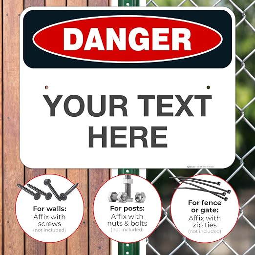 Custom Danger Sign, OSHA Sign, 18x24 Inches, Rust Free .063 Aluminum, Fade - Image 4