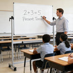 VIZ-PRO Double-Sided Magnetic Mobile Whiteboard, 48 x 36 Inches, Aluminium - Image 6