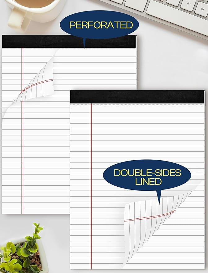 3 Pack Legal Pads 8.5 x 11 White Notepads Paper Tablets- Note Pads 8.5 x 11 - Image 6
