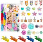 72PCS Push Pins Cute Cat Thumb Tacks Decorative Push Pins Wood Pin Board Tacks by LYroo
