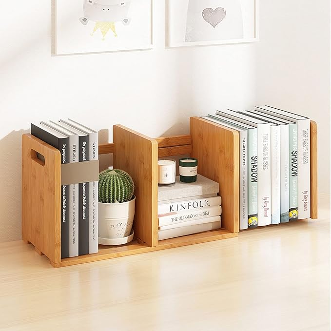 Fox Claw Desktop Bookshelf Expandable Desktop Organizer Counter Bookcase Desk - Image 2