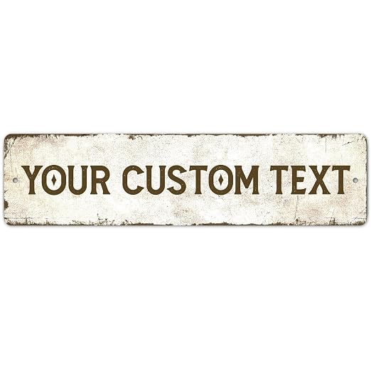 Rustic Custom Sign, Personalized Metal Signs, Gift by SigoSigns