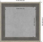 Amanti Art Grey Framed Magnetic Board 21x21 Small Vision Board - Image 2