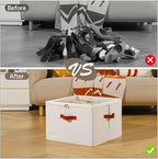 INSTY Shoe Organizer for Closet, 2 Pack Foldable Shoe Storage Containers - Image 5