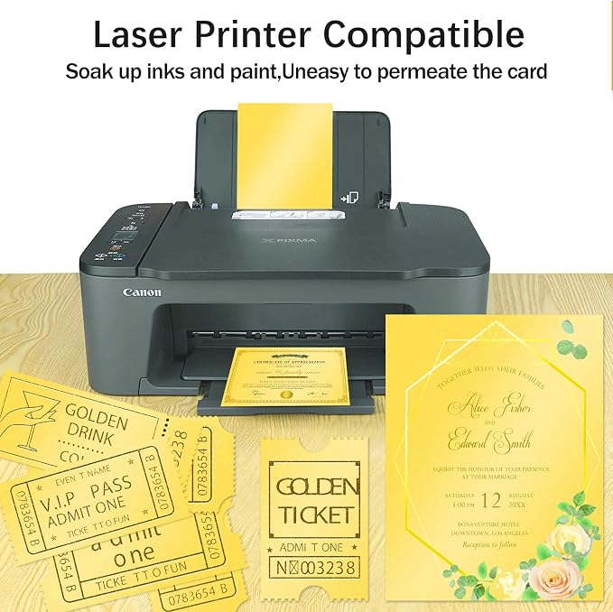 Double Sided Gold Cardstock 8.5 x 11 Metallic Paper, Goefun 100 Sheets 80lb - Image 4