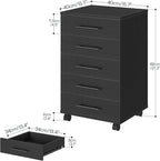 HOOBRO 5-Drawer File Cabinet, Office Cabinet - Image 3