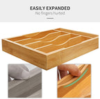 oridom Expandable Bamboo Kitchen Drawer Organizer - Image 5