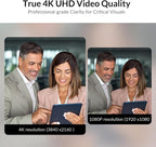 4K Conference Room Camera System, AI Auto-Tracking PTZ Camera 15x Zoom - Image 6