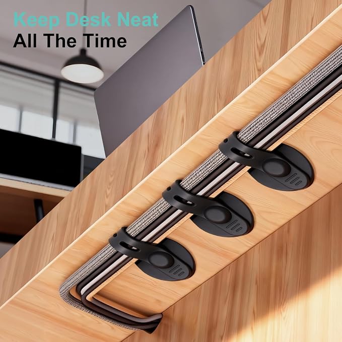 Cable Management Under Desk, 2026 New Upgraded Cord Organizer, Silicone Cable - Image 2