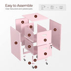 Kubohogar 2 Drawer Mobile File Cabinet - Image 6