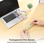 OMISTAR 100PCS Pen Gift Box, Acrylic Clear Pen Gift Box - Image 2