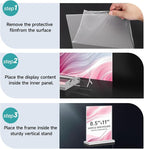 Yeahjiae 3 Pack T-Shaped Acrylic Sign Holder 8.5 x 11, Double Sided Clear Stand - Image 5
