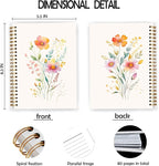 JWVK Vintage Wild Flower Botanical Plant Notebook 01, Rustic Spring Floral - Image 2