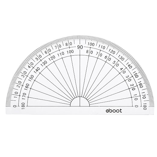 eBoot 28 Pack Clear 180 Degree Plastic Protractors - Image 2