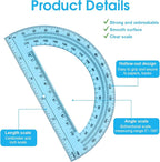 Hoiny 10 Pack Clear Protractor, 6 Inch Plastic Protractors, 180 Degrees - Image 3