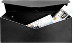 NACH Black Envelope Wall Mount Mailbox, Rust Resistant Metal Mailbox, Mailboxes - Image 8