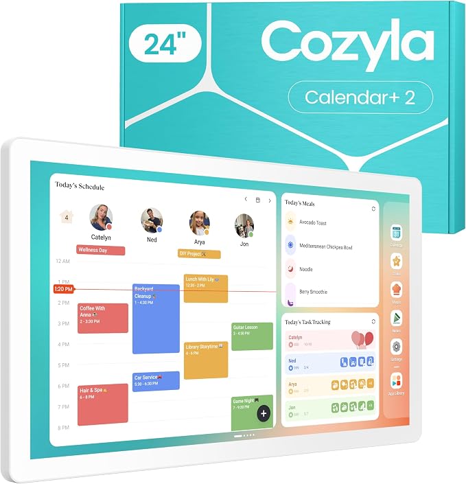Cozyla Mate Calendar+ 2: 24" Digital Calendar Wall Touch Screen Chore Chart by CozylaMate