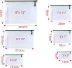 Oaimyy-11 x 14"-18 Pcs-Plastic Mesh Zipper Pouch Document Folders Bag Zip File - Image 3