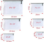 Oaimyy-18 Pcs, Large Mesh Zipper Pouch Document Folders Bag Plastic Zip File - Image 3