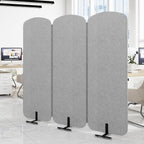 Natwind 3 Panel 73.2 x 71 inch Office Room Privacy Protect Space Divider by Natwind