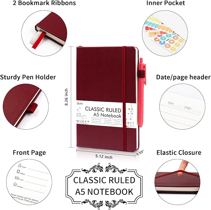 feela 5 Pack Journal Notebook Bulk - Image 2