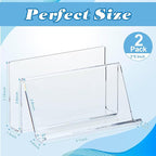 2 Pack 3x5 Index Card Display Holder Acrylic Cards Holder Stand Acrylic - Image 3