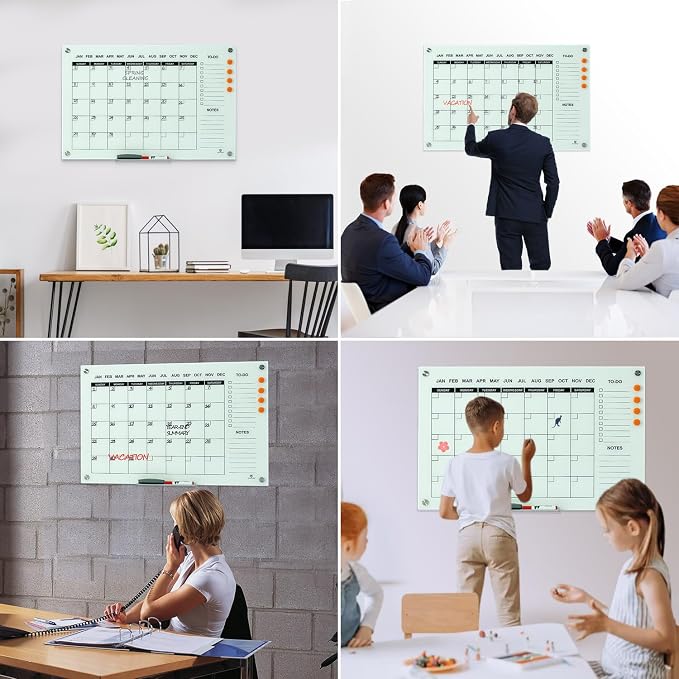 TSJ OFFICE Glass Calendar Whiteboard - Image 6