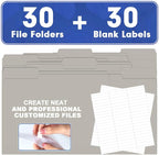 File Folder, HERKKA 30 Pack 1/3 Cut Tab File Folders, File Folders Great - Image 5