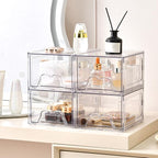 Stebopum 8 Pack Stackable Makeup Organizer, 4.4'' Tall Acrylic Bathroom Makeup - Image 5