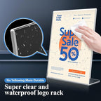 Eocnrhe Acrylic Sign Holder 8.5 x 11 12 Pack, Double-Sided Clear Sign Holder - Image 4