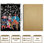 MAXCURY Blank Sheet Music Composition Manuscript Staff Paper Art Music Notebook - Image 2
