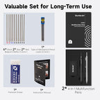 Shuttle Art 4 in 1 Multicolor Pen, 2 Pack Retractable Ballpoint Pens - Image 2