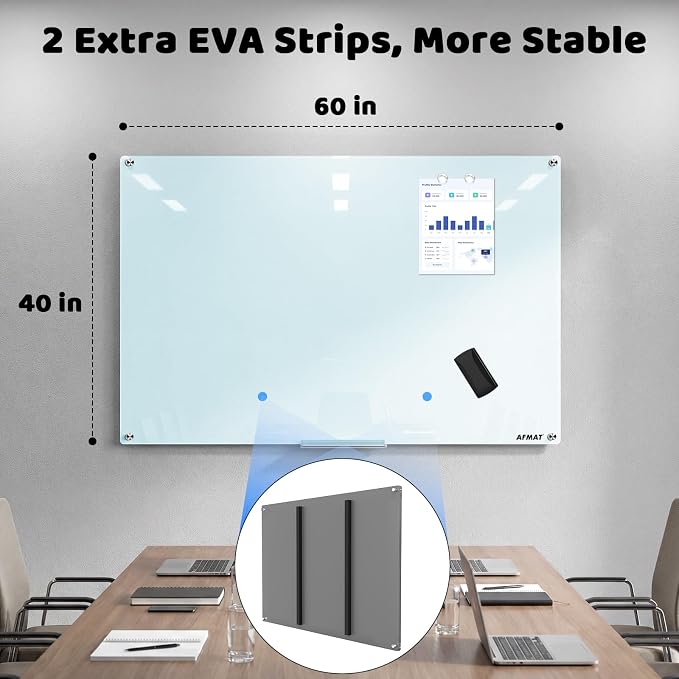 AFAMT Magnetic Dry Erase Board, 4mm Tempered Glass, Strong Magnetic Surface - Image 4