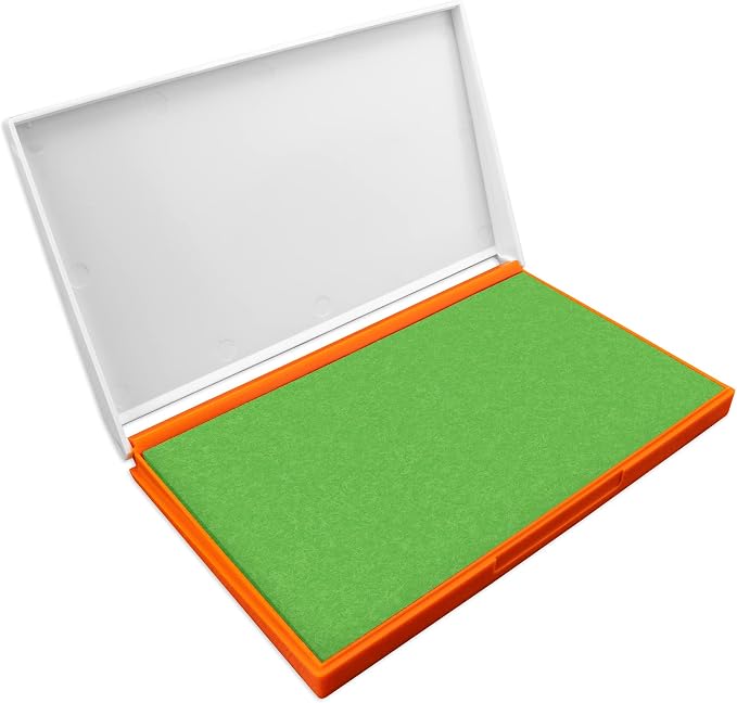 Plastic Case Stamp Pad Large Size, Olive Green Color by ZIGEL