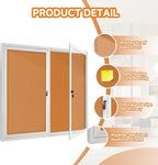Enclosed Bulletin Board with Locking Door, Outdoor Bulletin Board Weatherproof - Image 3