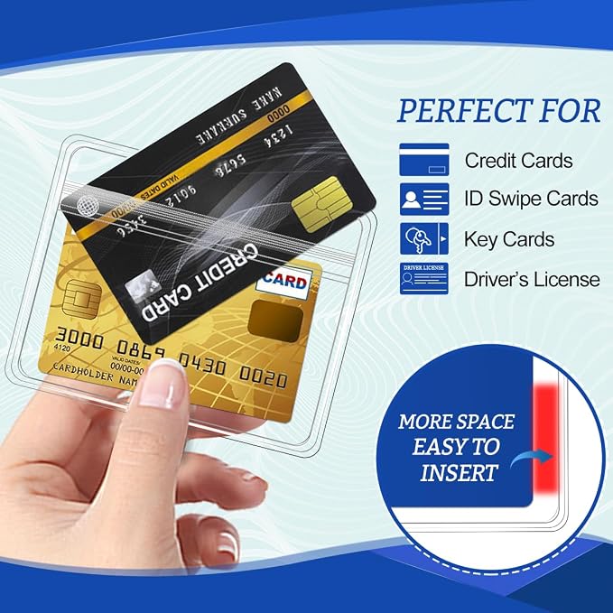 200 Pcs Clear Plastic Horizontal Name Badge ID Card Holders - Image 4