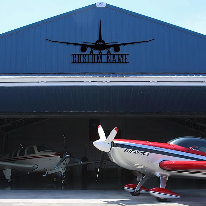 Personalized Metal Airplane Wall Art, Airplane Name Sign, Customized Pilot Name - Image 3