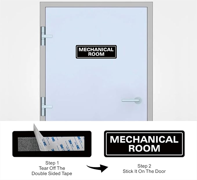 Mechanical Room Sign – Equipment Room Sign, Premium Durable Acrylic Material - Image 3